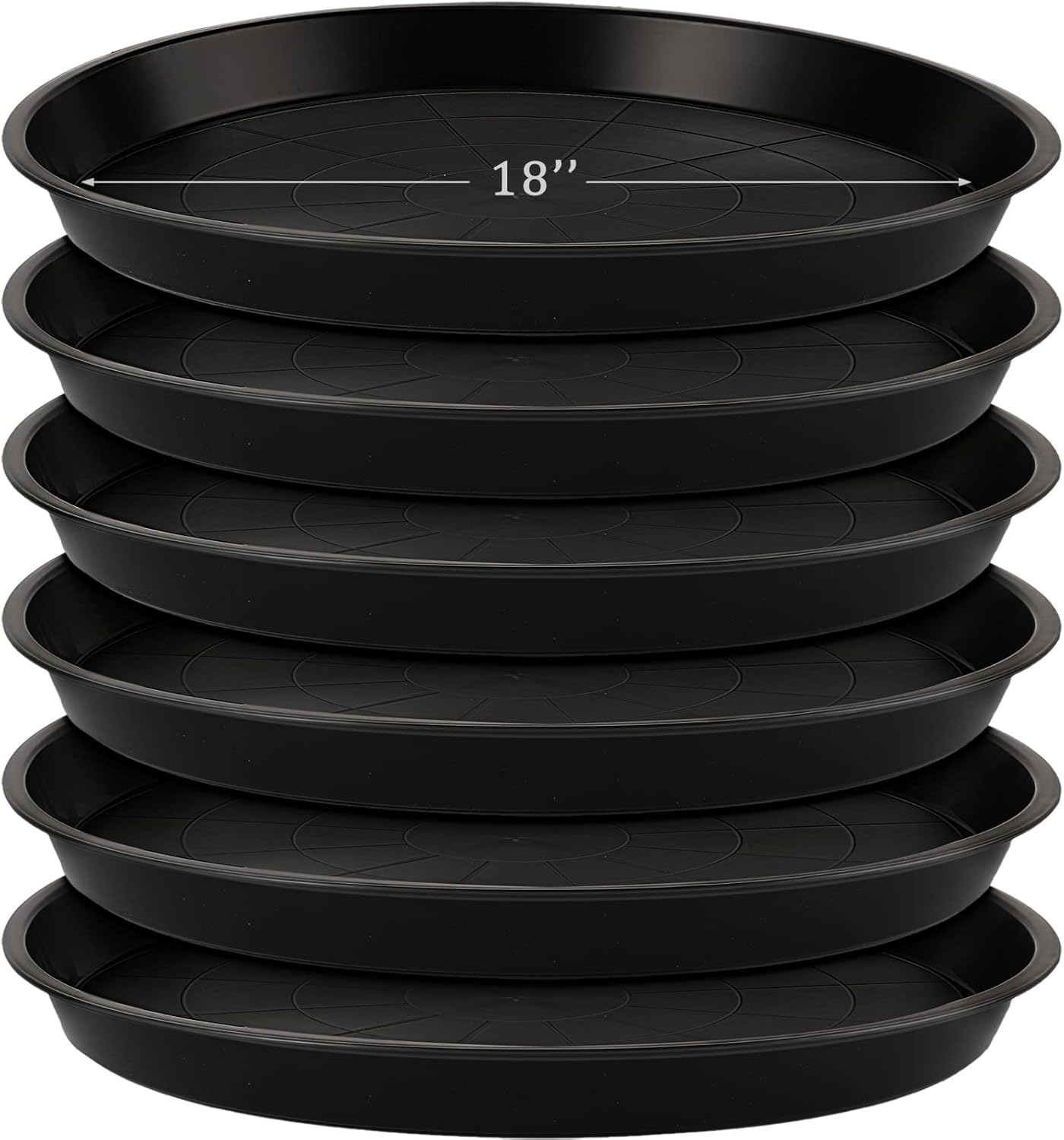 Eccliy 6 Pack Heavy Duty Plant Saucer for Indoor and Outdoor Use