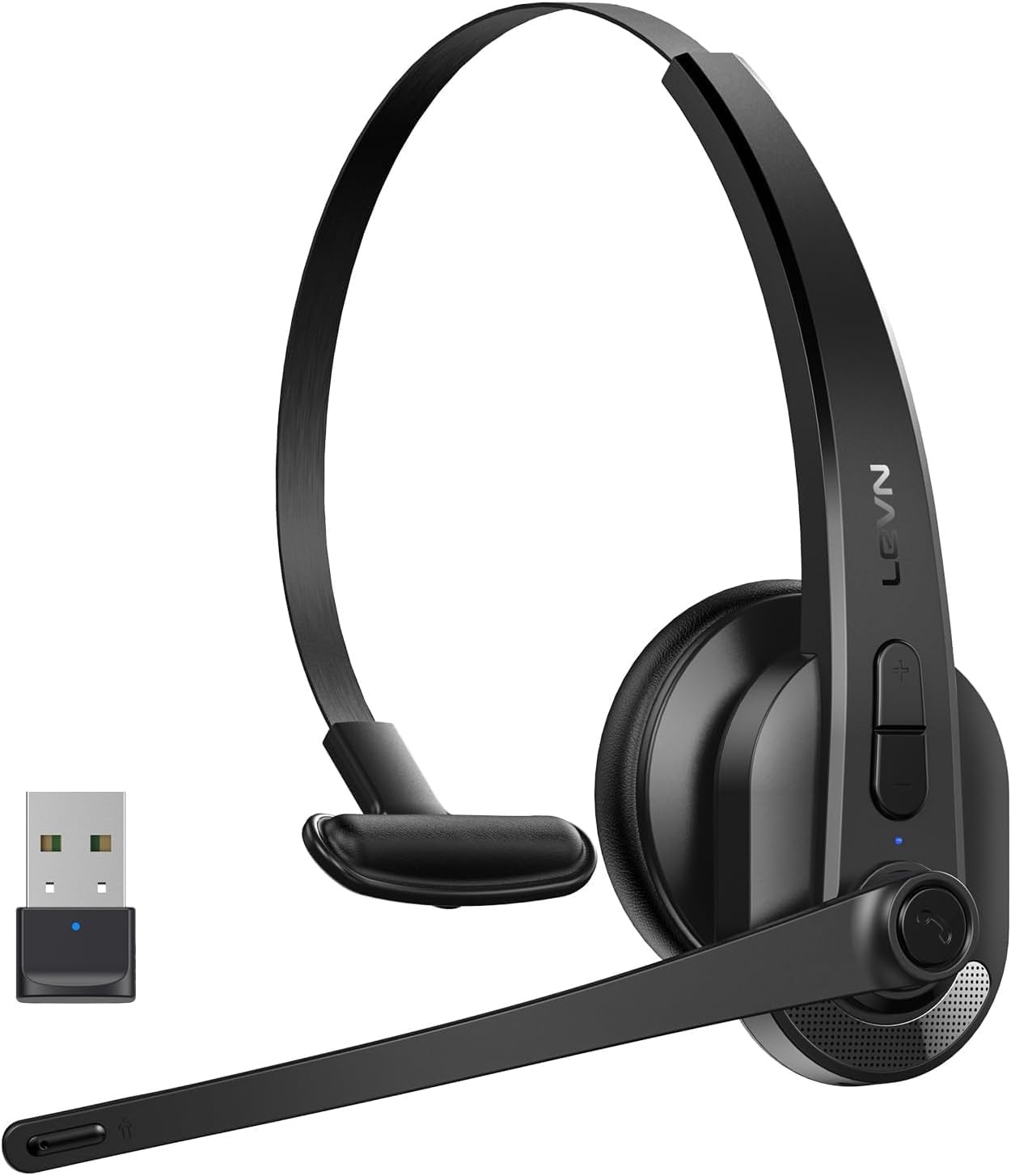LEVN Wireless Headset with Mic for Work - Bluetooth 5.3 Headset