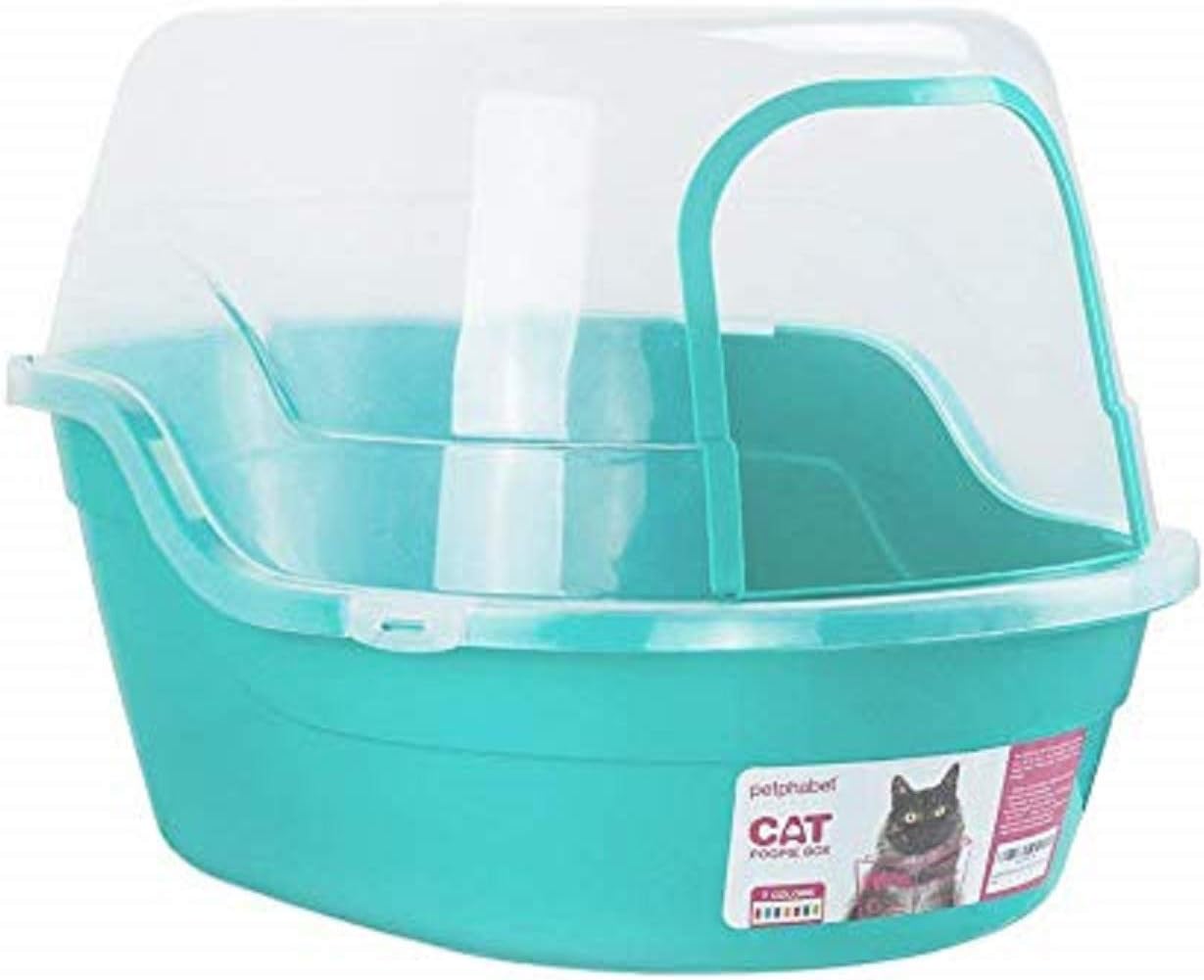 Petphabet Jumbo Hooded Cat Litter Box for Multiple Cats