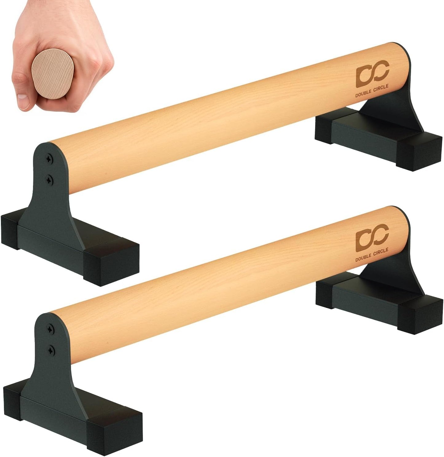 Double Circle Parallettes Push Up Bar for Strength Training