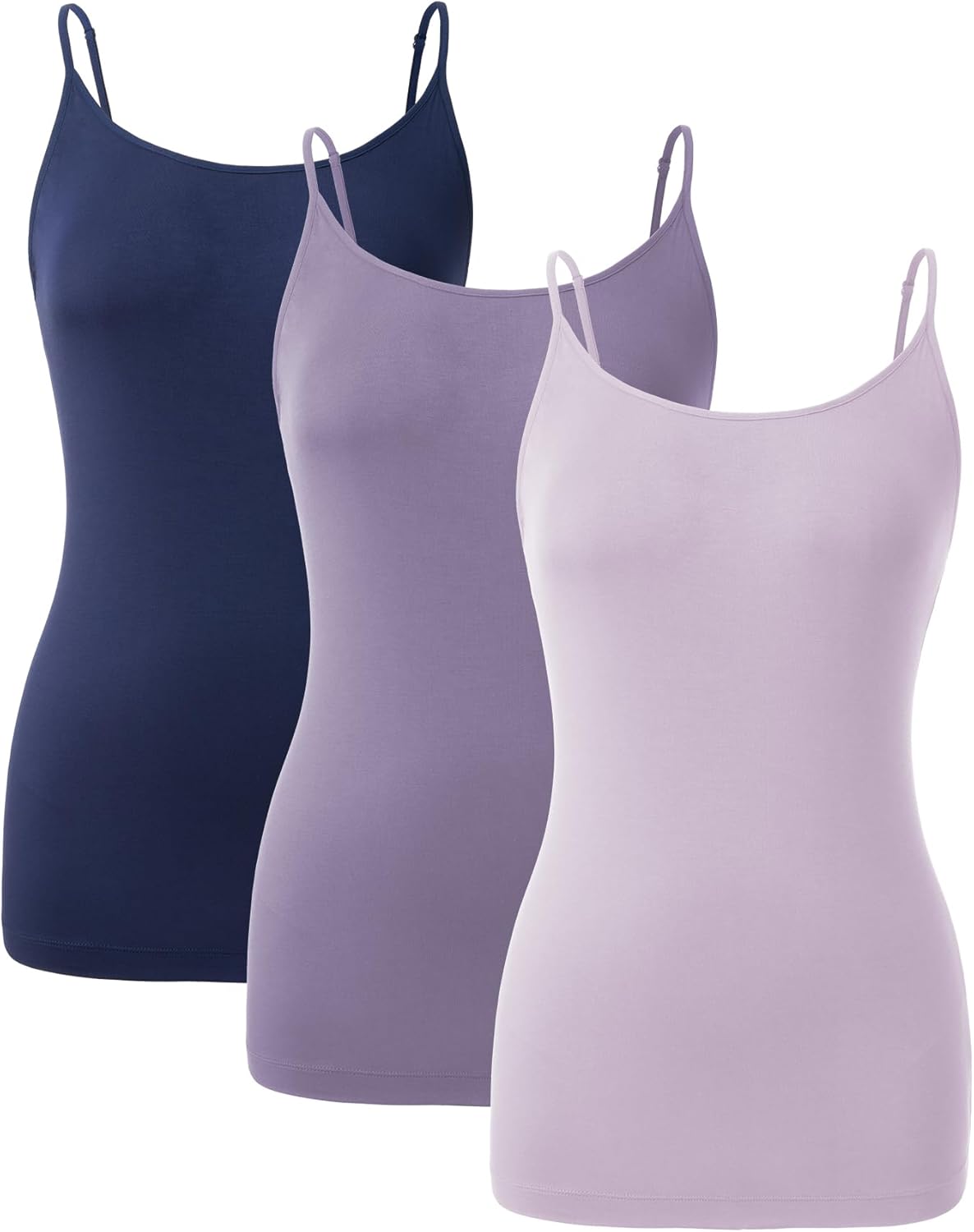 Bamboo Rayon Camisole Tops for Women - Soft & Breathable 3 Pack