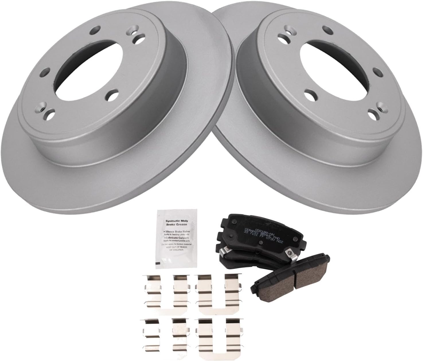 TRQ Rear Brake Pad & Rotor Kit for 2018-2020 Hyundai Kona