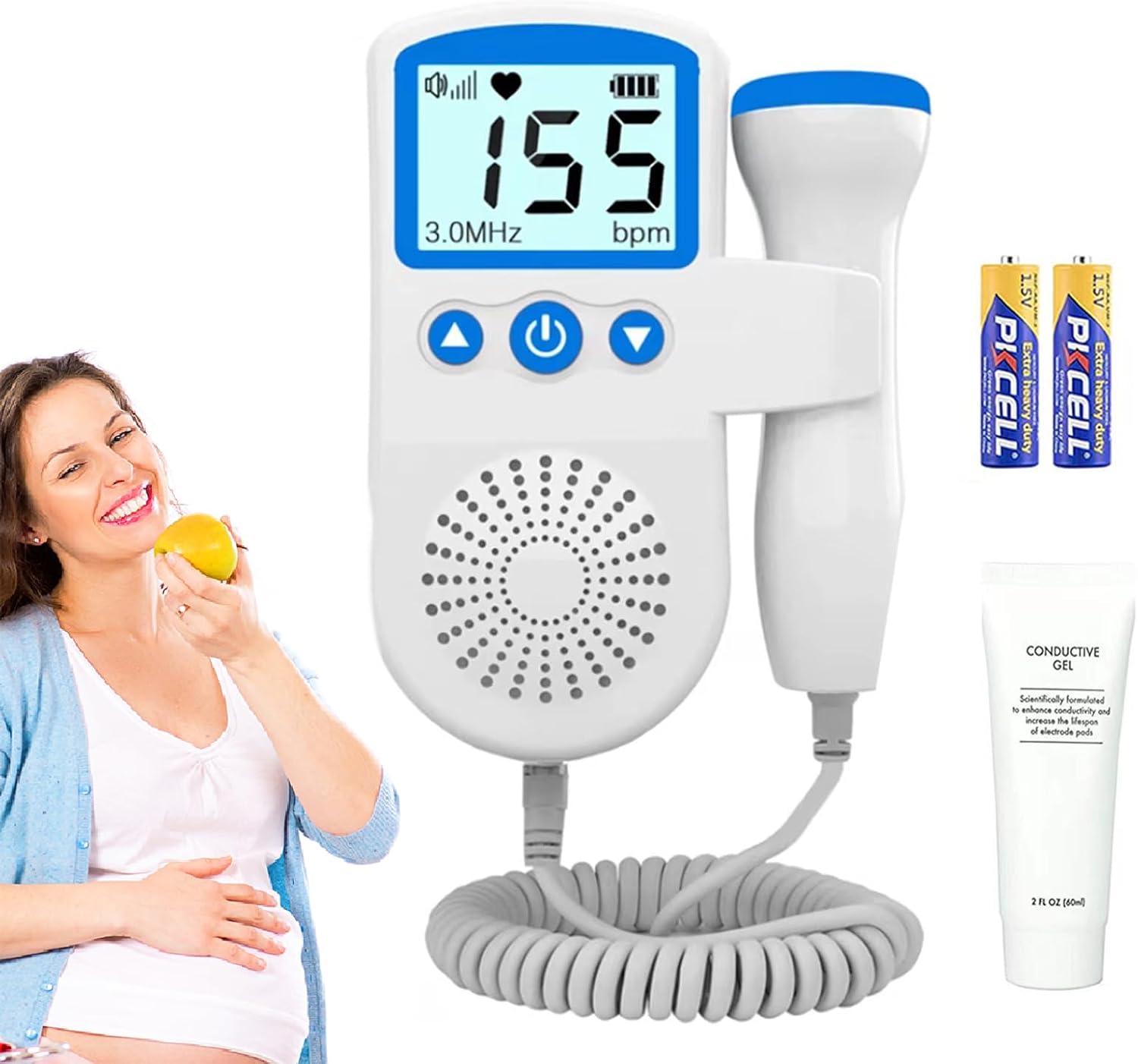 Baby Monitor Heartbeat Pregnancy Portable Doppler Fetal Heart Rate