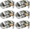 Passage Door Knob Set for Hall and Closet by SUNTAI - 6 Pack
