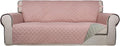 Reversible Quilted Sofa Cover Pink/Beige - Water Resistant, Non Slip
