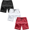Boys Shorts Quick Dry Athletic Running Shorts with Zipper Pockets good