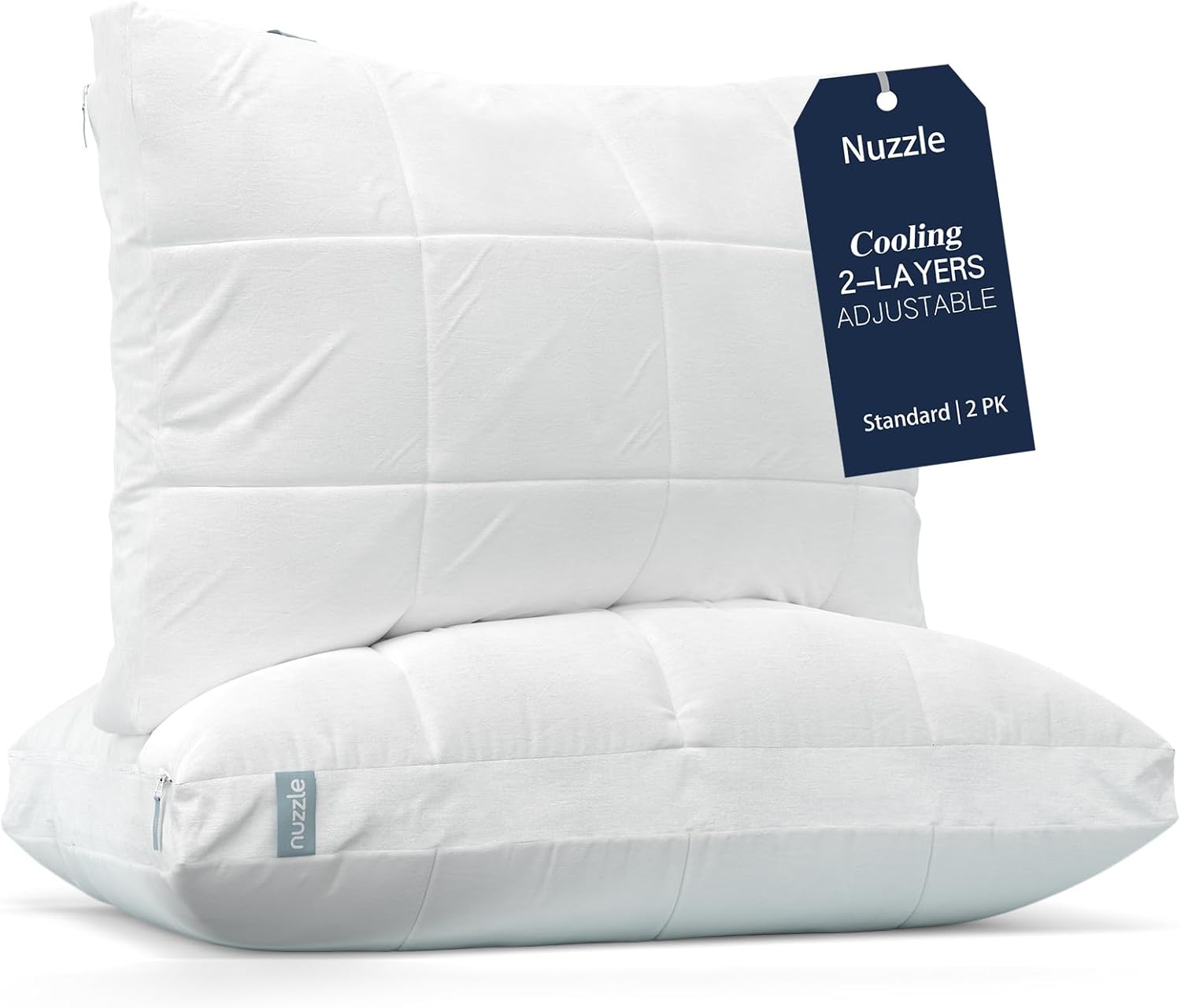 Nuzzle Cooling Adjustable Pillow for Side Sleepers - Luxury Set