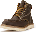 SUREWAY 6in Wedge Moc Toe Work Boots for Men - Lightweight Comfort one