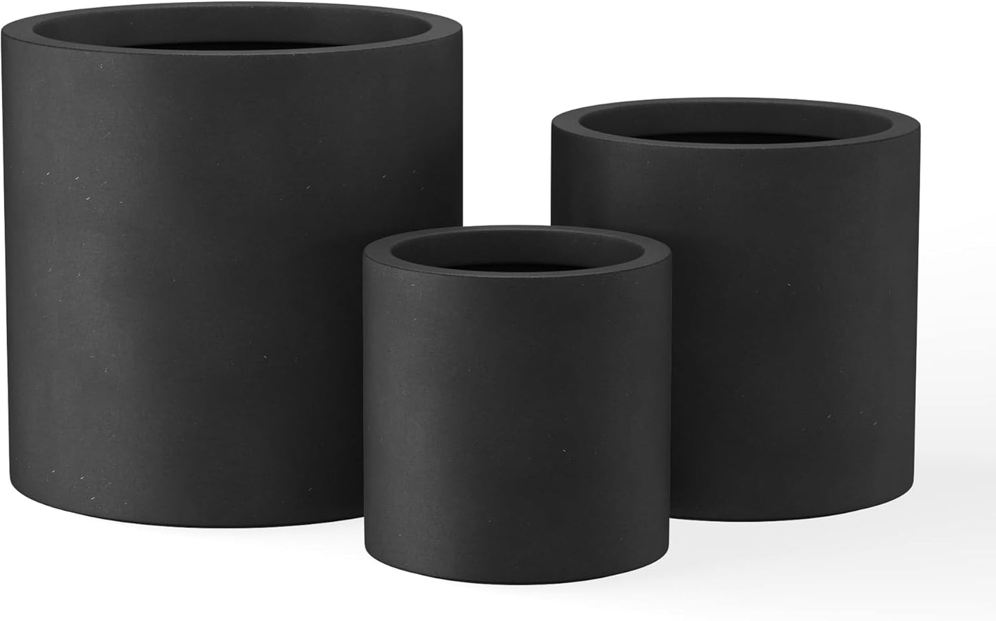 Kante Round Concrete Planter Set of 3 for Indoor Outdoor Use