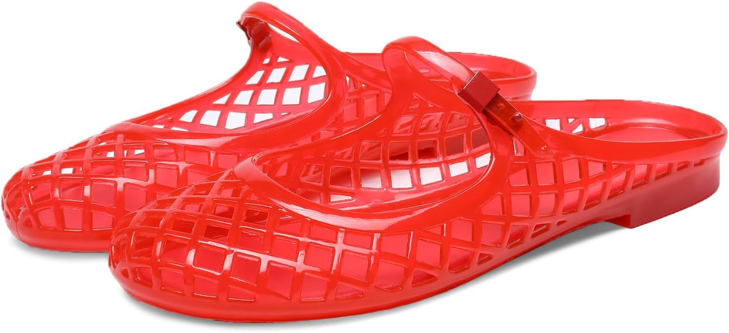 Clear Jelly Slide Sandals for Women - Comfortable Beach Footwear