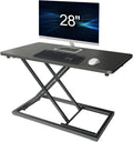Aconcept Wider 28 x 14 Black Lift Standing Desk Converter - Manual Sit