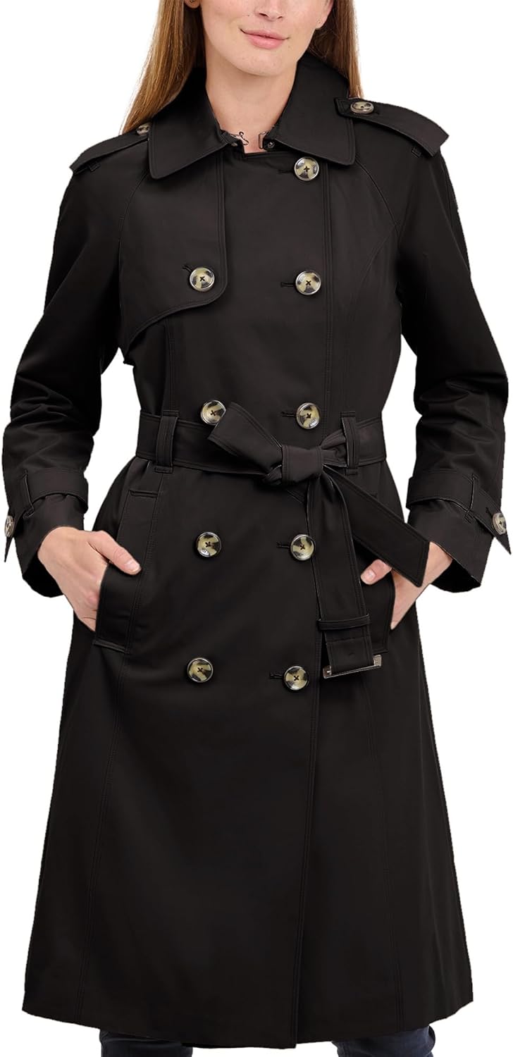 London Fog Women's 3/4 Length Double-Breasted Trench Coat
