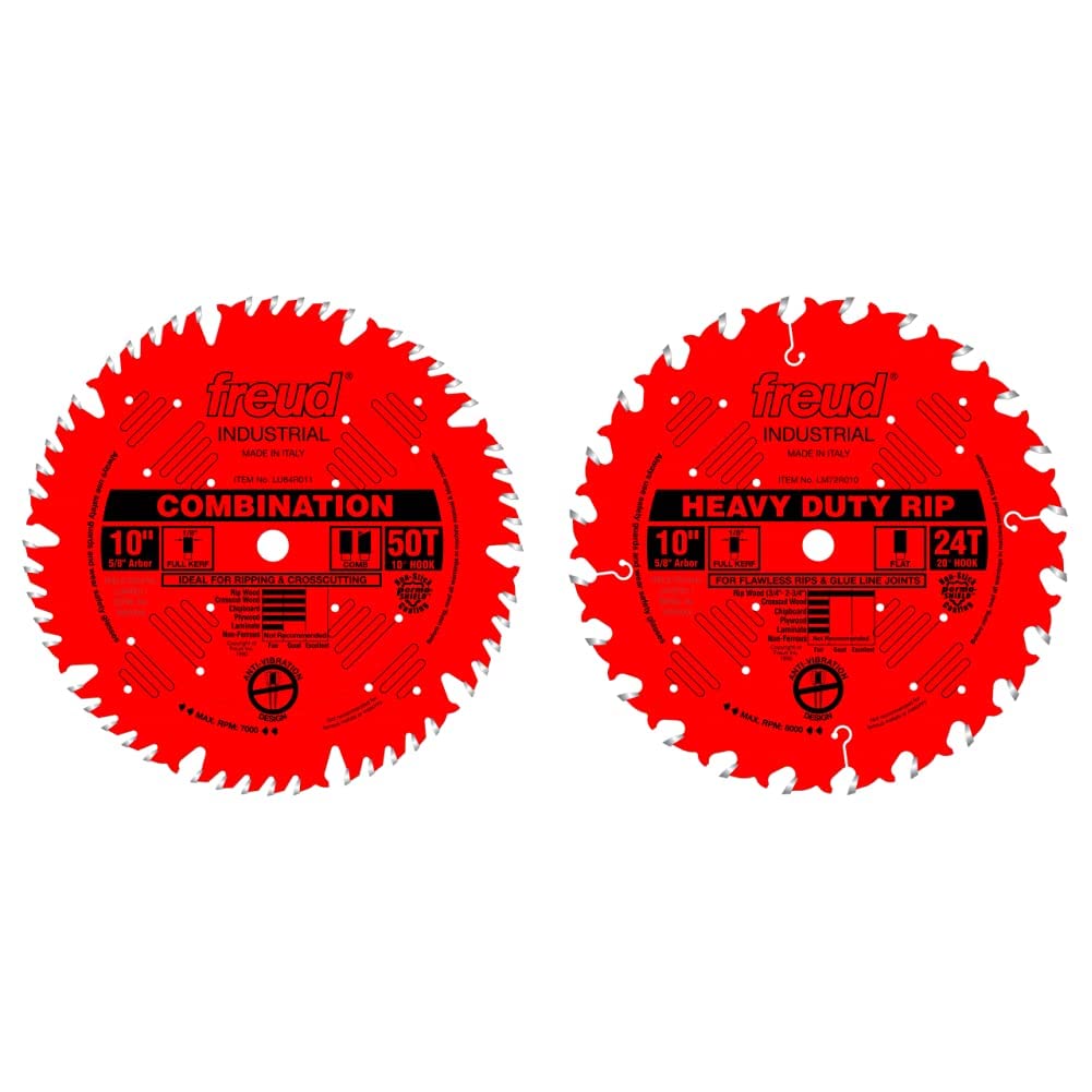 Freud 10in Combination Blade and Heavy-Duty Rip Blade Review