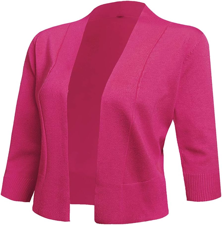 AAMILIFE Women's 3/4 Sleeve Cropped Cardigans for Every Occasion