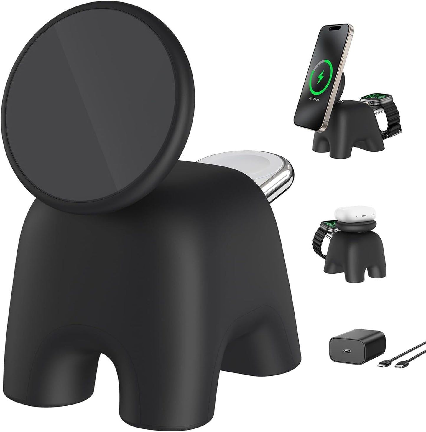 Fast 15W Wireless Charging Station for iPhone & Apple Watch - AOK-AOK