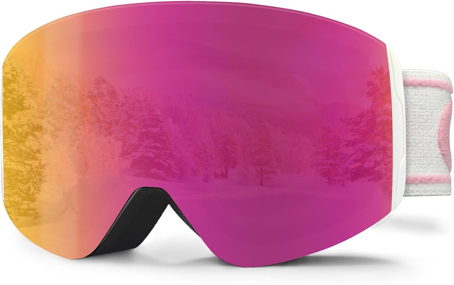 ORANZI Kids Ski Goggles - Clear Vision for Youth 3-14