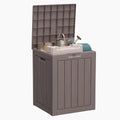 ROJIK Outdoor Storage Housing Deck Box - Waterproof 28 Gal