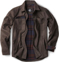 CQR Men's Flannel Shirt Jacket Long Sleeve - Warm Outdoor (Style N2CM)