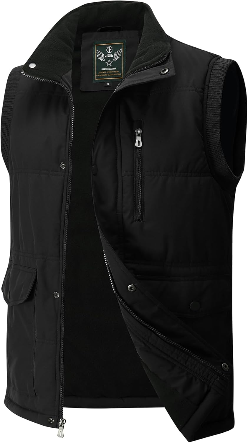 Flygo Men's Winter Warm Outdoor Padded Puffer Vest for Cold Days