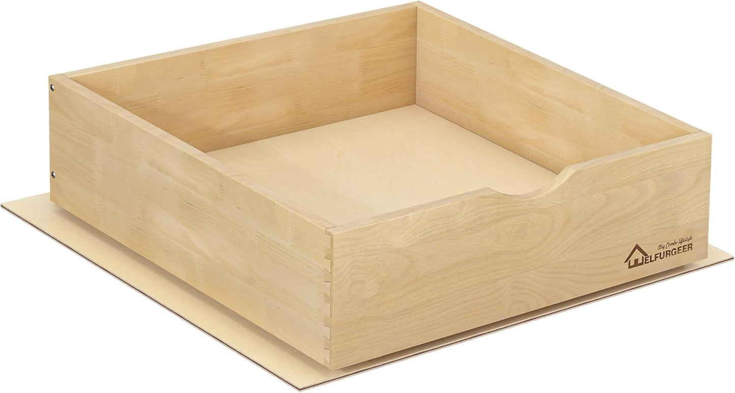 WelFurGeer Soft Close Pull Out Drawer for Kitchen Cabinets
