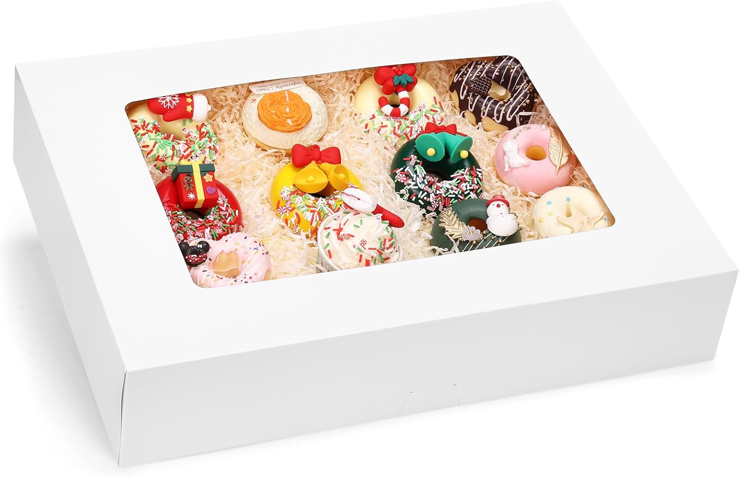Moretoes 20pcs Bakery Boxes with Window for Cake Pastry Packaging