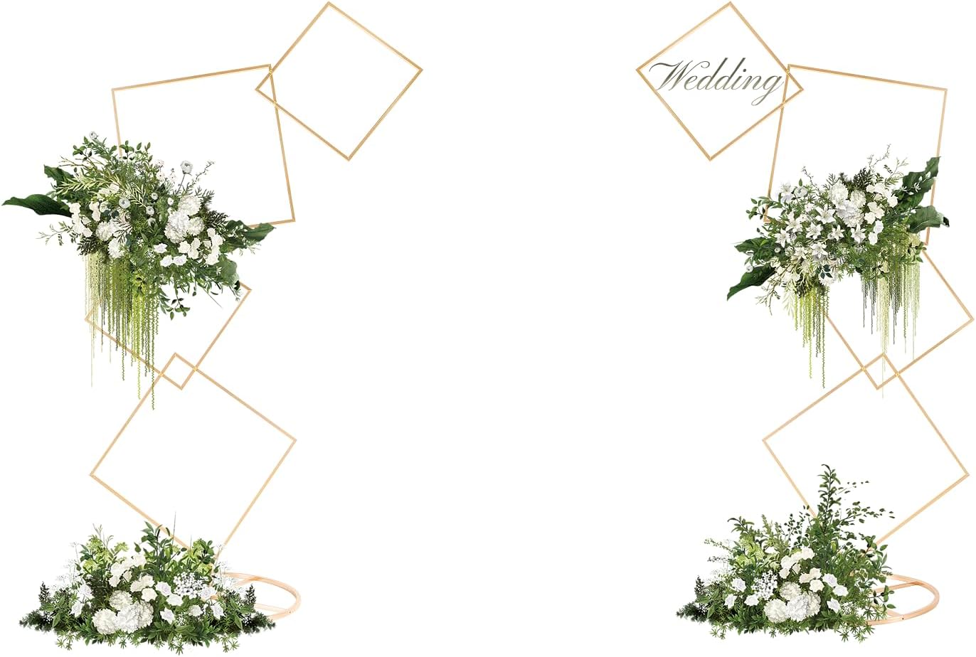 Gold Arch Backdrop Stand for Weddings and Celebrations