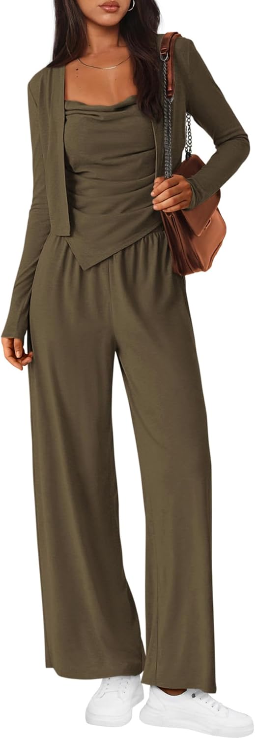 BTFBM Women's Fall Lounge Sets 3 Piece Outfit for Comfort