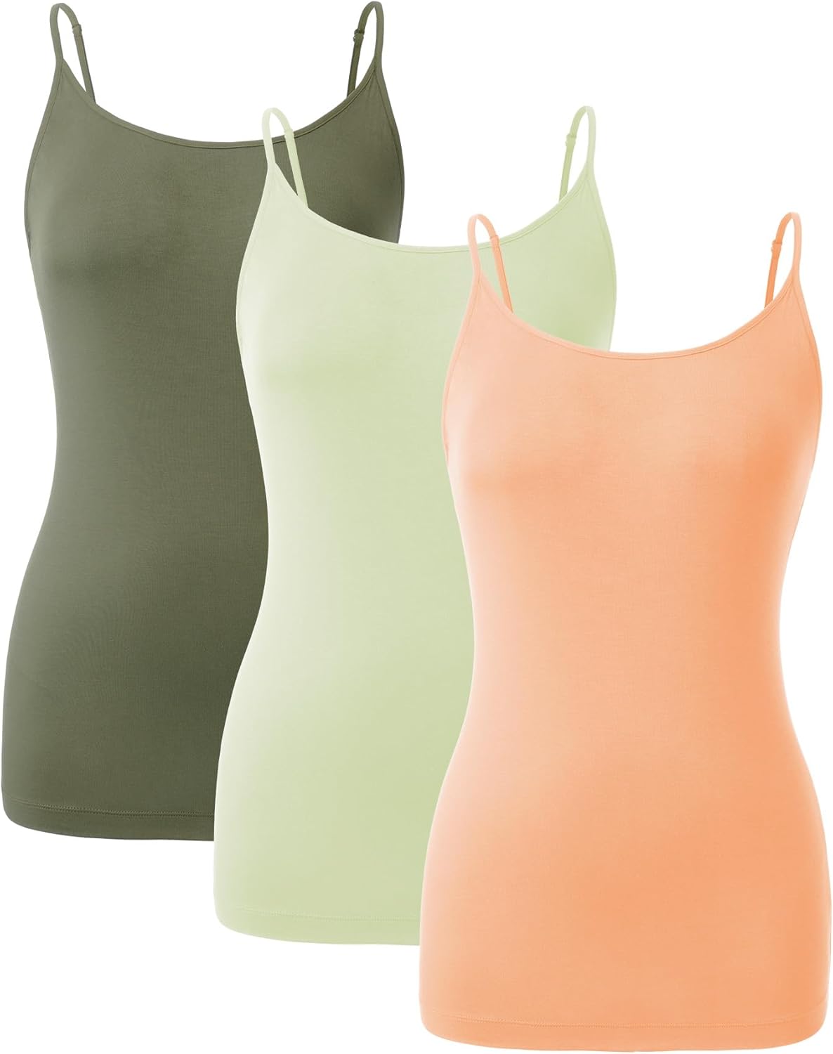 Bamboo Rayon Camisole Tops for Women by DAVID ARCHY - 3 Pack