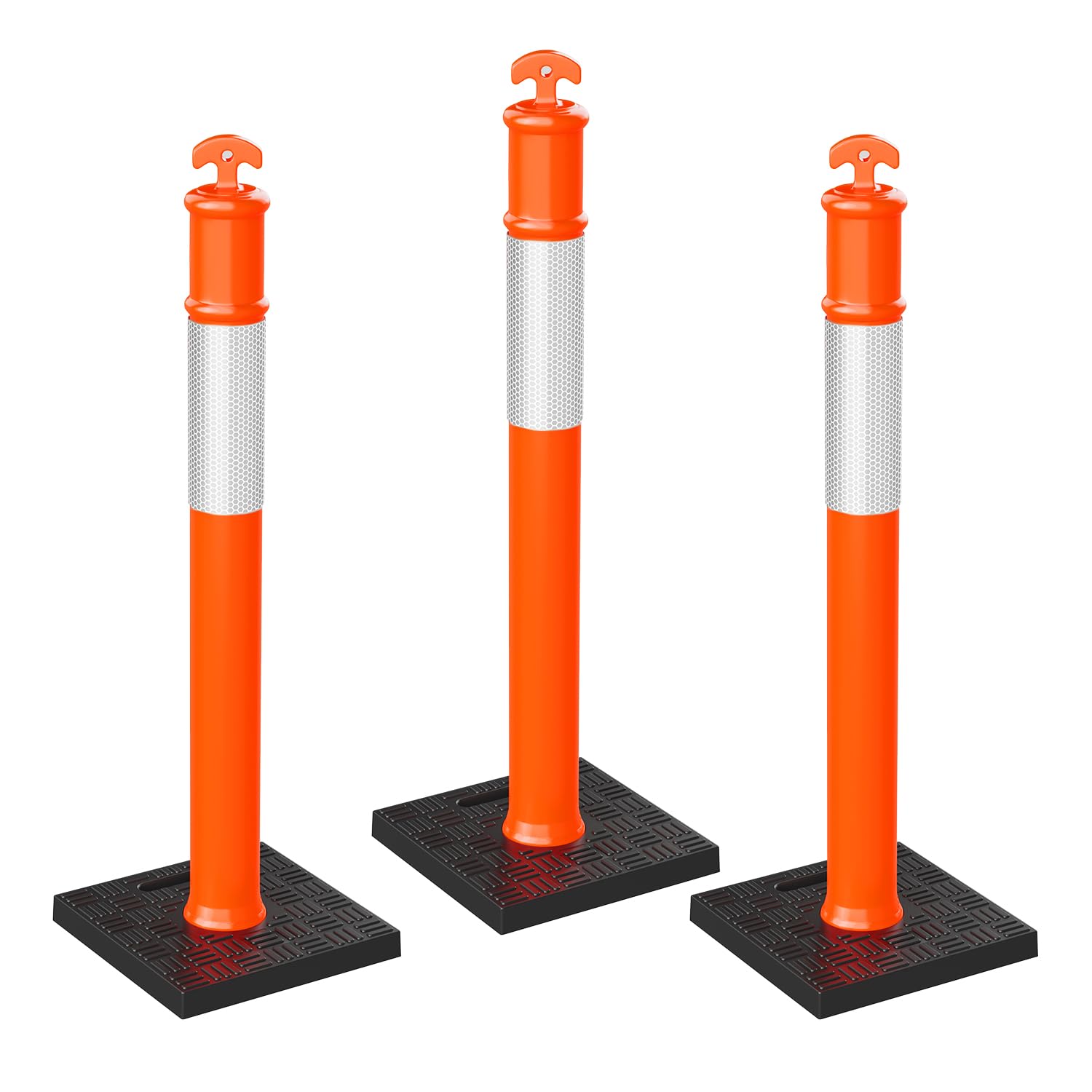 HiGiant 45 Inches Traffic Delineator Posts for Safety and Control