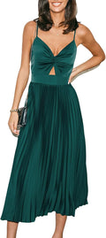 CUPSHE Midi Dress for Women 2025 Party Spaghetti Straps Sleeveless