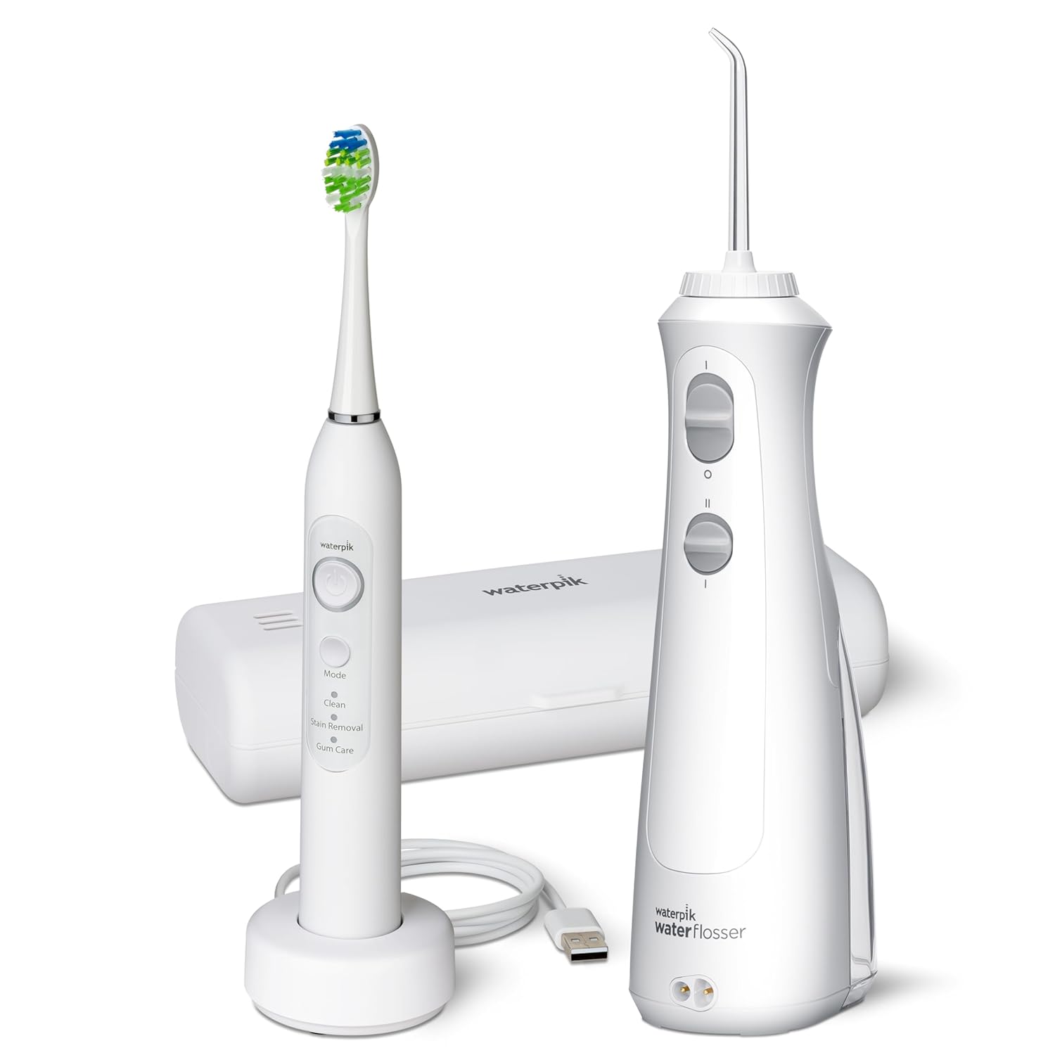 Waterpik Cordless Pearl Sensonic Electric Toothbrush Flosser Combo