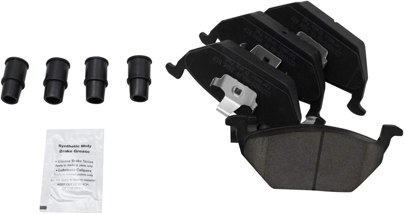 TRQ Front Brake Pads Ceramic for Volkswagen Beetle, Golf, Jetta