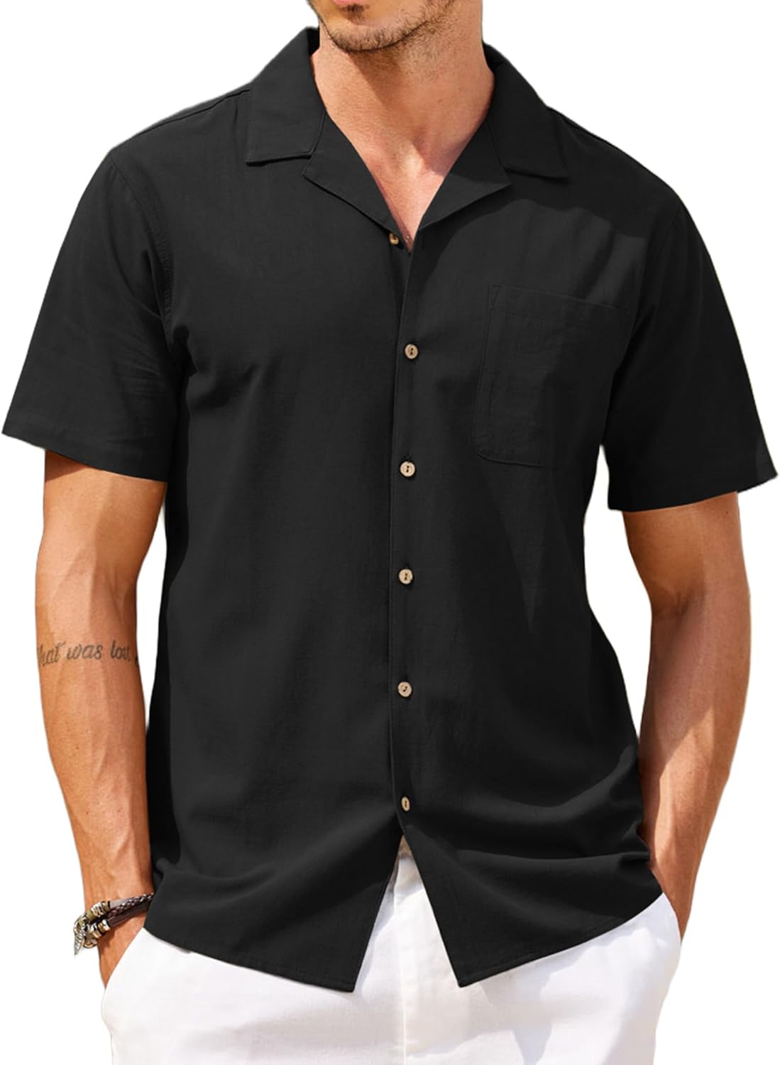 COOFANDY Mens Hawaiian Shirt Short Sleeve Casual Floral Style
