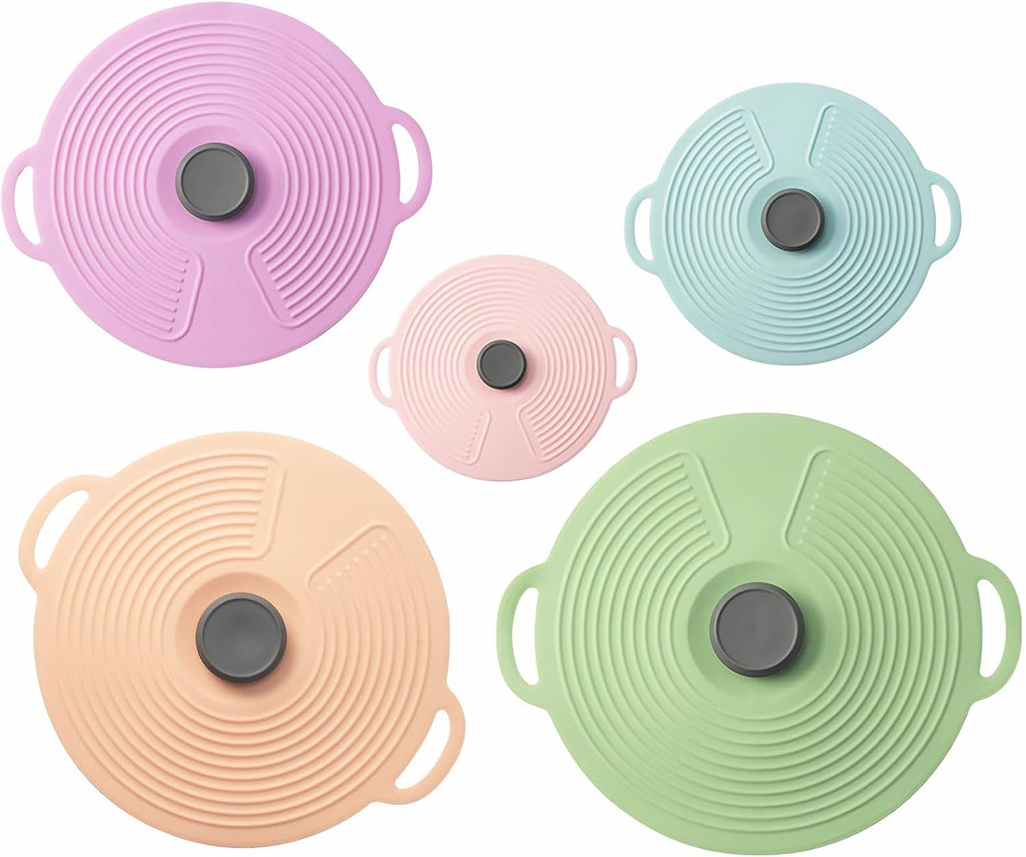 MIWOGA Silicone Lids Set - Heat Resistant, Reusable Suction Covers