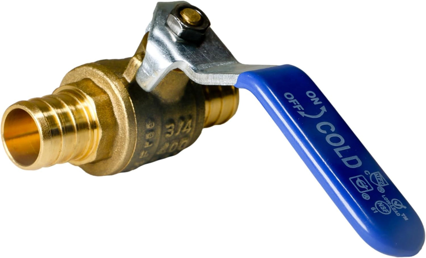XFITTING 10 Pieces 3/4 Inch Pex Ball Valve with Handle Blue