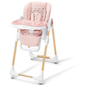Foldable High Chair with Soft Cushion - Adjustable Feeding Chair