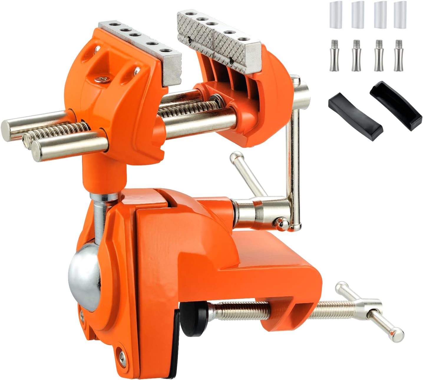 MAXMAN Clamp Bench Vise with Post for Woodworking and DIY Projects