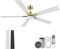 60 Inch Smart Ceiling Fan with Lights Remote - Quiet, Voice Control