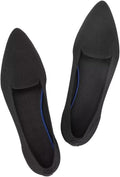 Women's Knit Pointy Toe Loafers - Comfortable Slip-On Flats