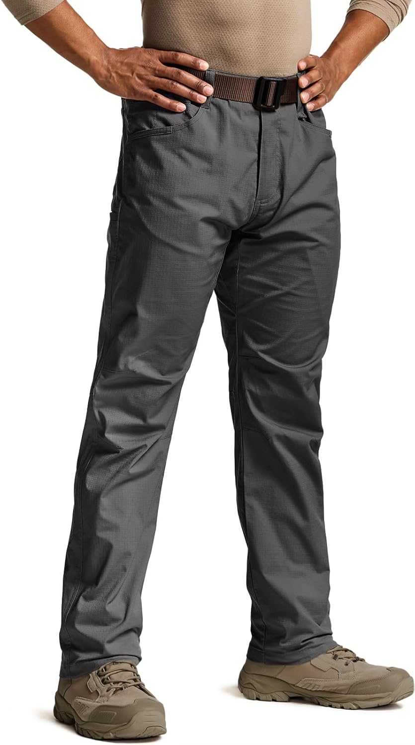 CQR Men's Flex Stretch Tactical Pants for Outdoor Activities