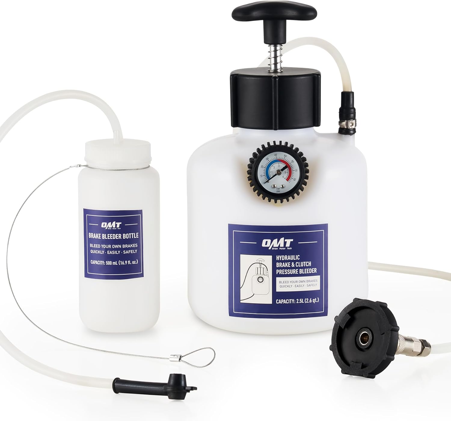Orion Motor Tech Pressure Bleeder Set for Easy Brake Bleeding
