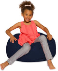 Bean Bag Chair 27in Solid Navy Blue - Medium Removable Cover