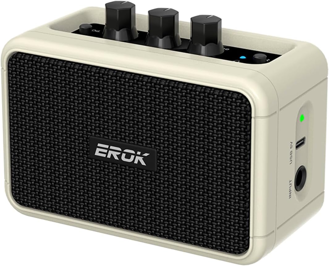 EROK Mini Electric Guitar Amp - Clean Overdrive, BT Connection