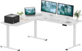 L Shaped Standing Desk Adjustable Height 71 x 63 in - Corner Sit Stand