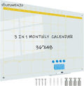 Magnetic Glass Planner Writeboard 36ftX48ft Monthly/Weekly 3 in 1