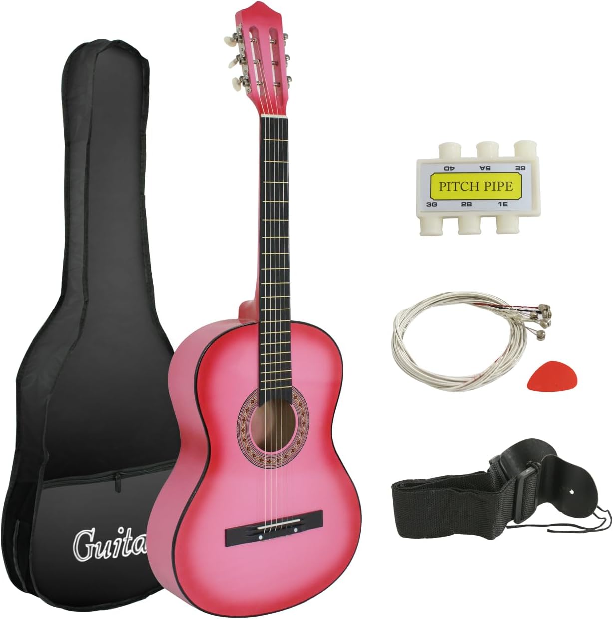Smartxchoices 38 Inch Kids Acoustic Guitar Bundle for Beginners