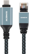 USB C to Ethernet Cable 50 ft - Gigabit Type C to RJ45 for Stable