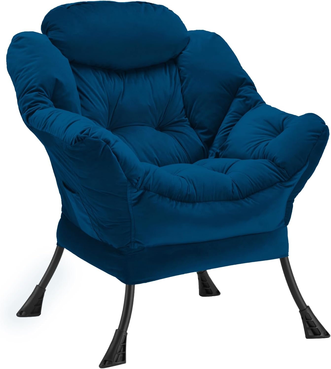 Lazy Chair Thick Padded Velvet Accent Lounge Chair for Comfort