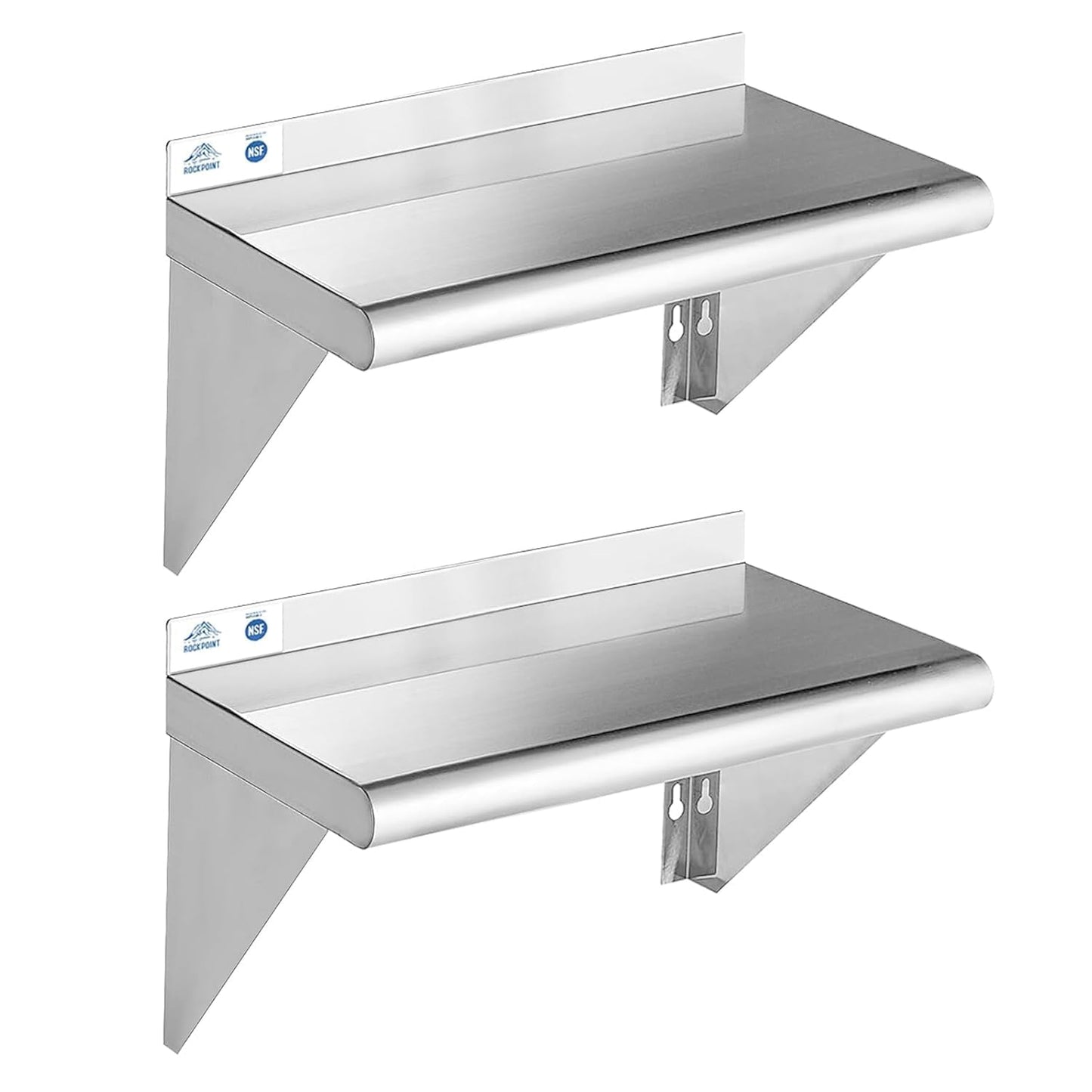 ROCKPOINT Stainless Steel Shelf 10 x 24 Inches for Heavy Use