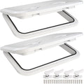 Black Rectangle Marine Boat Hatch Deck Cover Lid 17.3in x 12.4in